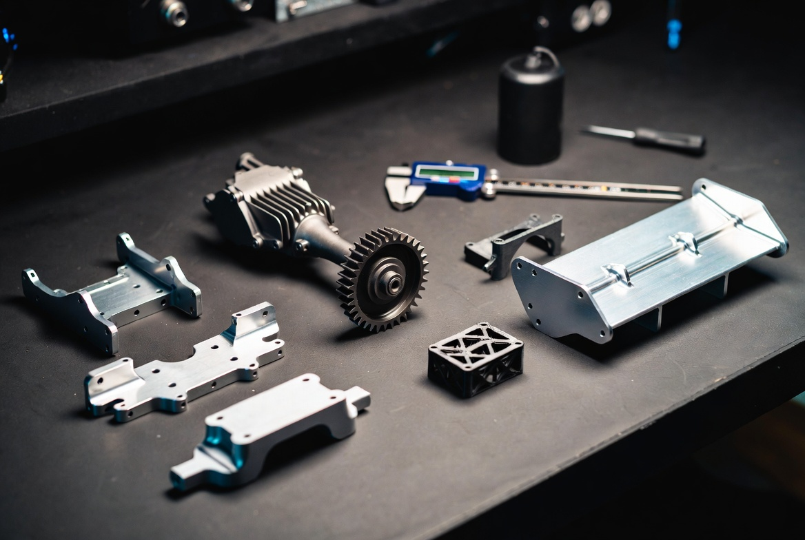Precision RC drivetrain and aero parts